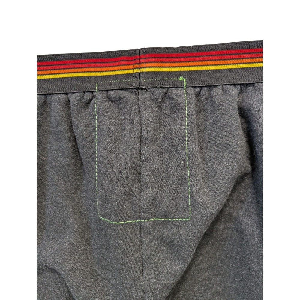 Aviator Nation Black Rainbow Striped Waistband Sweatpants Joggers XL USA Made - Picture 3 of 11